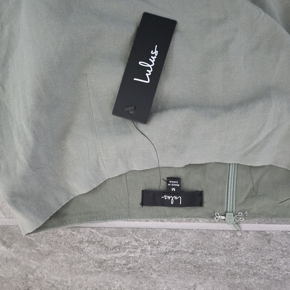 Lulu's Olive Tassel Pencil Skirt - Picture 3 of 4